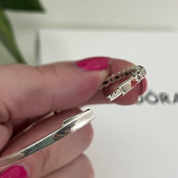 Rare Pandora Alluring Brilliant Marquise Bangle Bracelet, 925 Size 1 - Picture 13 of 16
